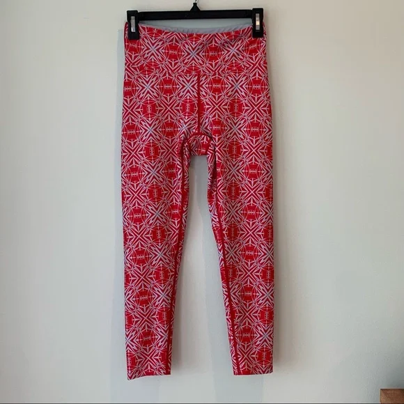 oiselle Pants Jumpsuits Oiselle Cropped Stretch Red Gray
